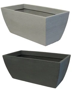Fioriera vaso scanalato trogolo per piante in plastica - Foto 1 di 7