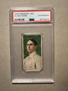 1909-1911 T206 AL MATTERN PSA 0 AUTÉNTICO PIEDMONT 350 BOSTON NATIONAL - Imagen 1 de 2
