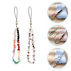  2 Pcs Mobile Phone Straps Crystal Natural Beads Dangle Charms for Bracelets