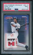 2002 Donruss Originals Hit List Derek #HL-5 Derek Jeter /1500 PSA 9