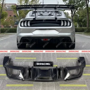 Kit de carrocería difusor de parachoques trasero de fibra de carbono real para Ford Mustang GT 2018-2023 - Imagen 1 de 22
