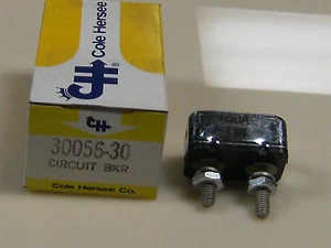 Cole Hersee Co. 30056-30 Type I Cycling Circuit Breaker 12V 30A, no bracket - Picture 1 of 1