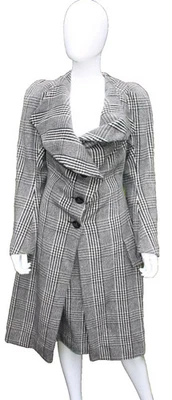 Vivienne Westwood Gold Label 100% Alpaca Checked Coat and Skirt, Size 12 - Image 1 of 4
