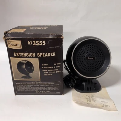 Vintage Sears Headphone Jack Plug Speaker New With Box And Receipt Works - Image 1 of 4