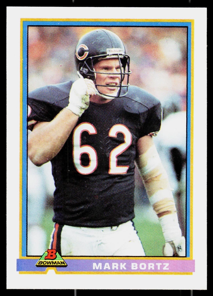 Mark Bortz, 1991 Bowman, #70, Chicago Bears, - Image 1 of 2