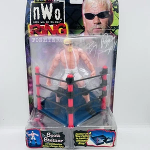 WCW Ring Fighters Scott Steiner 1999 Toybiz MOC Figure NEW *Damaged Card* - Picture 1 of 5