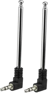 Bingfu Mini antena radiowa FM 3,5 mm wtyczka teleskopowa srebrna, czarna - Zdjęcie 1 z 7