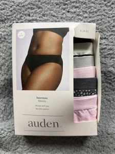 Auden Bikini Senza Cuciture Donna Piccolo 4-6 Rosa Neutro Grigio Nero Confezione 6 Biancheria Intima - Foto 1 di 4