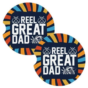 Juego de 2 posavasos de pesca Great Dad para portavasos de coche - Imagen 1 de 1