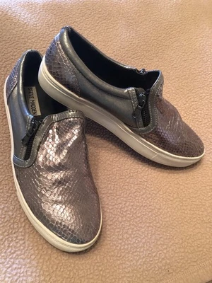 Steve Madden Woman’s Silver Slip On Sneakers Size 8 - Image 1 of 4