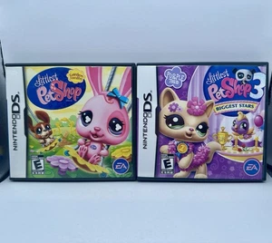 Littlest Pet Shop Garden Jardin 3 Biggest Stars NINTENDO DS Games LOT Bundle - Picture 1 of 4