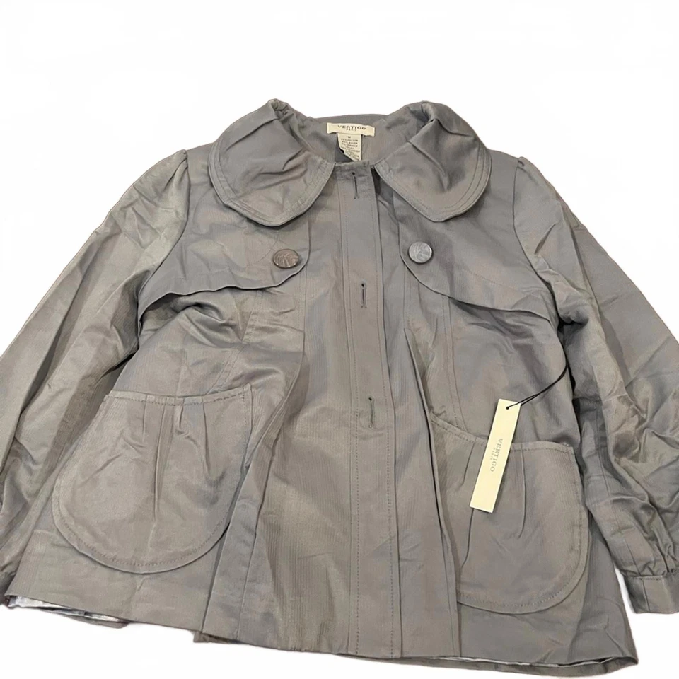 nwt vertigo paris Gray Women's Jacket short swing coat medium - Image 1 of 4