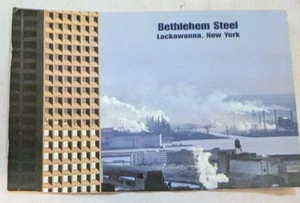 Vtg Bethlehem Steel Lackawanna New York Postcard Lake Erie Steel Plant Pollution - Picture 1 of 2