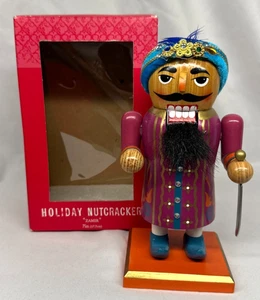 Holiday Nutcracker "Zamir" World Market, 2011, 7 in, Wood, Christmas Decor RARE - Picture 1 of 8