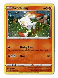 Scorbunny - (Cosmos Holo) SWSH244 SWSH: Sword & Shield Promo Cards Holo Swirl - Picture 1 of 3