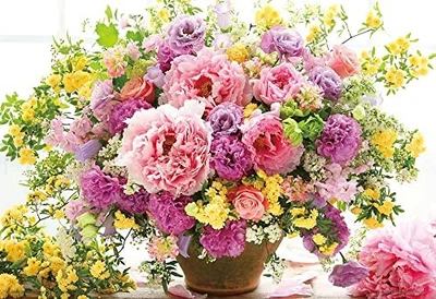 [Made in Japan] Puzzle Beverly 300 pezzi "Buona fortuna" rosa giallo - Immagine 1 di 3