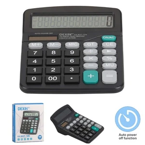 Desktop Calculator 12 Digit Display Battery Solar Basic Big Button Business Home - Picture 1 of 14
