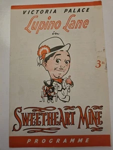 ๐ญ Vintage Theatre Programme Sweetheart Mine Lupino Lane Victoria Palace c.1939 - Picture 1 of 4
