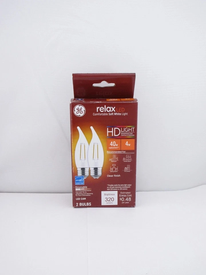 Relax LED Soft White HD Light Bulbs 2 Bulbs-*FREE SHIPPING, NEW*,,,10 - Image 1 of 1