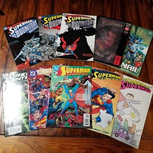 10 Vtg Suoerman Doomsday Comic Books 90s Lot #17 RGY - Picture 1 of 11