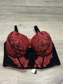 Ann Summers Nightfall Red & Black Corset Size 16 D-DD