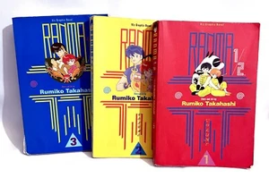 Viz Graphic Novel Ranma 1/2 Volume 1, 2 & 3 Manga Rumiko Takahashi 1999 Lot of 3 - Bild 1 von 7
