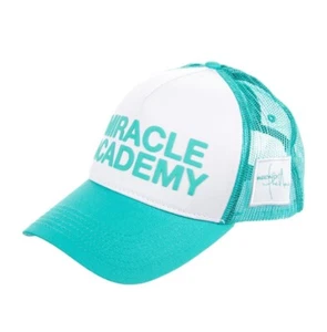 Authentique casquette camionneur Nahmias Miracle Academy snapback maille bleu aqua blanc - Photo 1/4