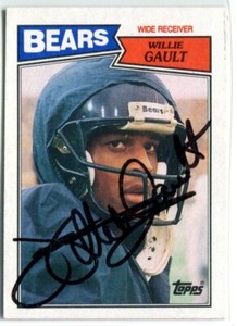 WILLIE GAULT 1987 Topps Football Authentic Autograph Bears #48