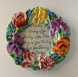 Fitz & Floyd Spring Bouquet "Thinking of You" Plate - Picture 1 of 9