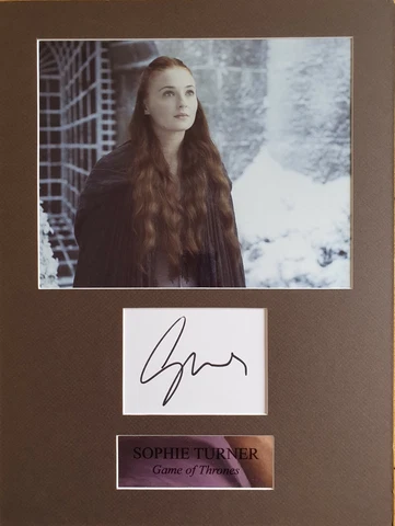 SOPHIE TURNER Signed 16x12 Photo Display SANSA STARK In GAME OF THRONES COA Cover