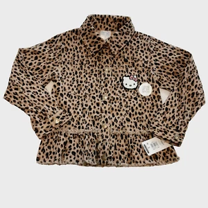 Hello Kitty Animal Print Jacket Girls SZ 6 NWT - Picture 1 of 4