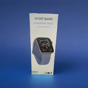 New NEXT Lavender Gray Apple Watch Band 42/44mm - Silicone Sport Strap Durable - Picture 1 of 2