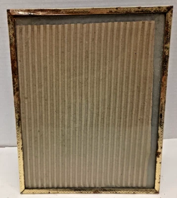 Vintage Table Top/Sitting Photo Picture Frame 9” x 7” Rustic Gold Themed - Image 1 of 4