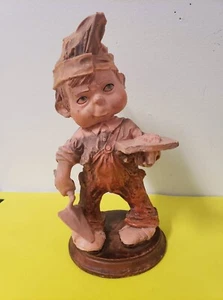 Vintage Giuseppe Armani Capodimonte Terra Cotta Working Boy Figurine - Picture 1 of 4