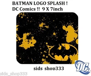 BATMAN LOGO SPLASH! DC Comics!! Anti-Rutsch COMPUTER MAUSPAD 9 x 7 Zoll - Bild 1 von 4