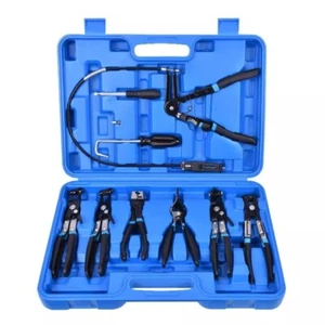 9-piece Set of Automotive Water Hose Clamp Pliers Straight Pipe Harness Pliers - Picture 1 of 17