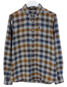 Camisa Barbour Country Check 5 Tailored Hombre M Gruesa Franela Abotonada - Imagen 1 de 10
