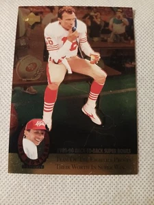 1995 JOE MONTANA MAZZO SUPERIORE TRILOGIA NFL CARD #MT15 SAN FRANCISCO 49ERS CHIEFS - Foto 1 di 2