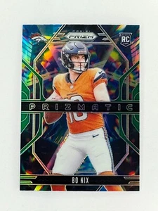 BO NIX 2024 Prizm #11 Prizmatic GREEN PRIZM Rookie RC Denver Broncos - Foto 1 di 3