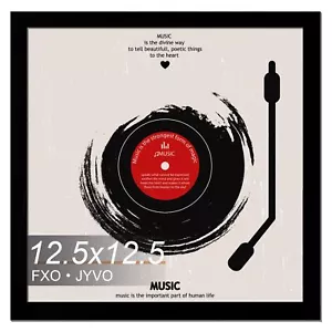Vinyl Record Frame Wall Display Black 12.5 x 12.5 for 12-Inch LP - Picture 1 of 7