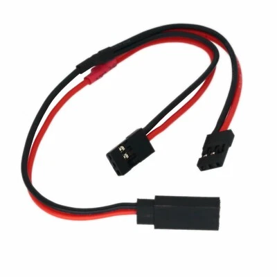 JR Futaba 1x Male to Y type 2x JR Futaba Female Battery Parallel wire 20awg 8" - Image 1 of 3