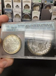 1884-o MS65 Morgan Silberdollar Münze NGC bewertet international numismatisches Gehäuse 1 - Bild 1 von 8