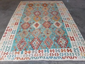 TASH Handgeknüpfter Afghan Orientalisch Türkisch Wolle Vintage Kelim Teppich 200 x 300 cm - Bild 1 von 15