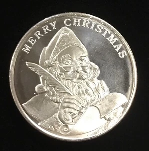 2018 Santa Season’s Greetings .999 1oz Silver Round **Guaranteed Authentic** - Picture 1 of 2
