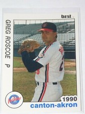 1990 BEST CANTON-AKRON INDIANS GREG ROSCOE CARD #23