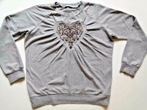 Viktor & Rolf for H&M heart beaded sweater jumper wedding guest M 6/8/10 EUC 