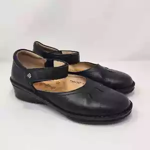 Finn Comfort Womens Canberra Black Leather Mary Jane Comfort Shoes Size US 8 - Picture 1 of 10