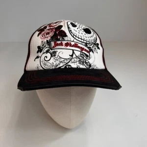 Jack Skellington Hat Men Snap Back Rhinestone Face Nightmare Floral Core Cap No - Picture 1 of 12