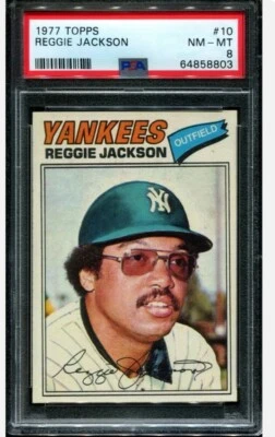 Reggie Jackson Hof 1977 Topps #10 PSA 8  Foto 1 de 2