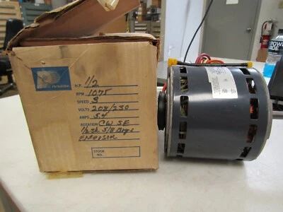 👀 NEW EMERSON 1/2 HP CONDENSER FAN MOTOR 1060 RPM 1Ø 48Y FR 230V K55HXNBB-6752 - Image 1 of 4